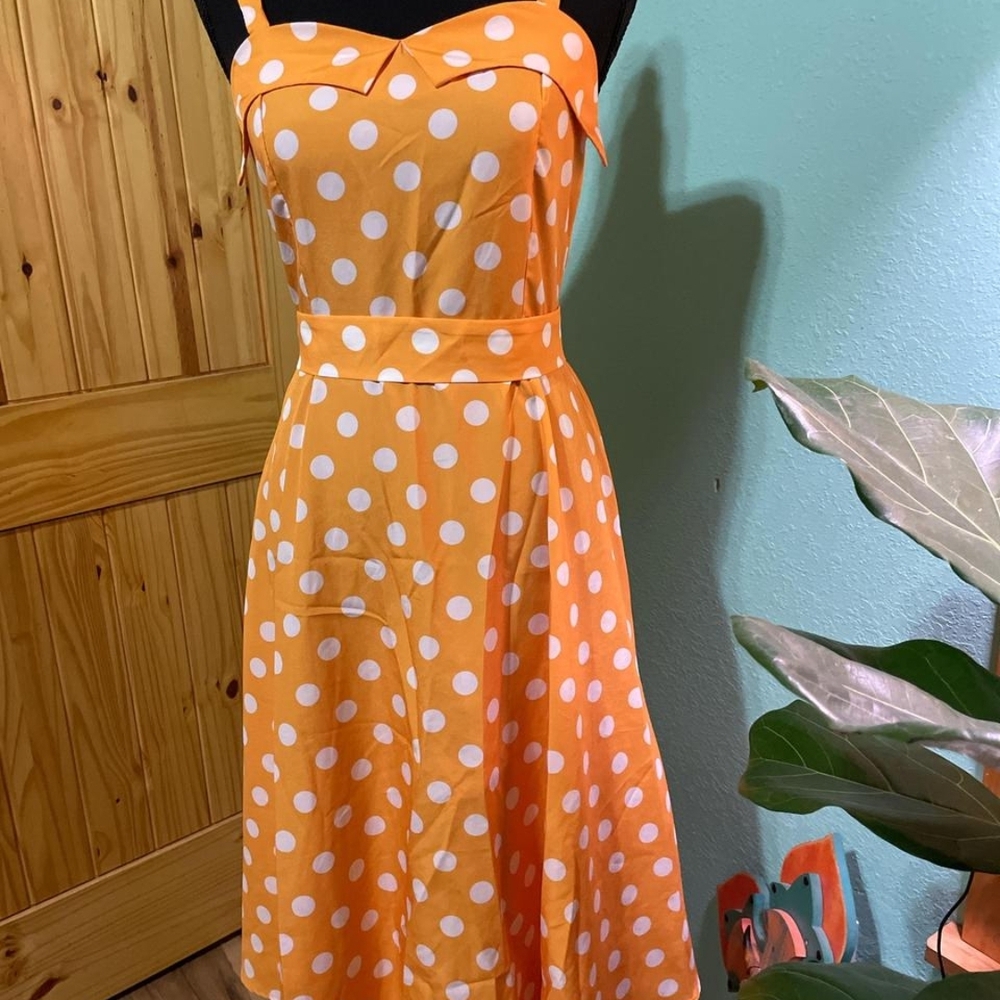 Orange Polka Dot Dress